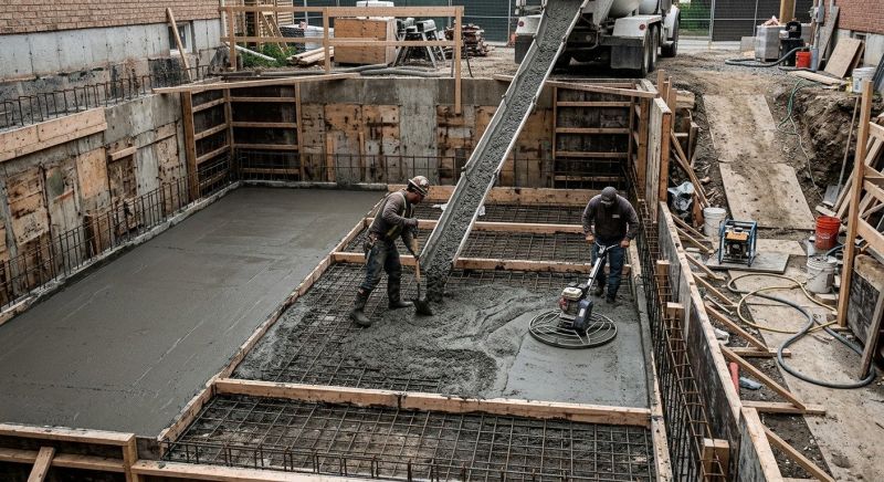 Basement Concrete Installation in Moore, SC