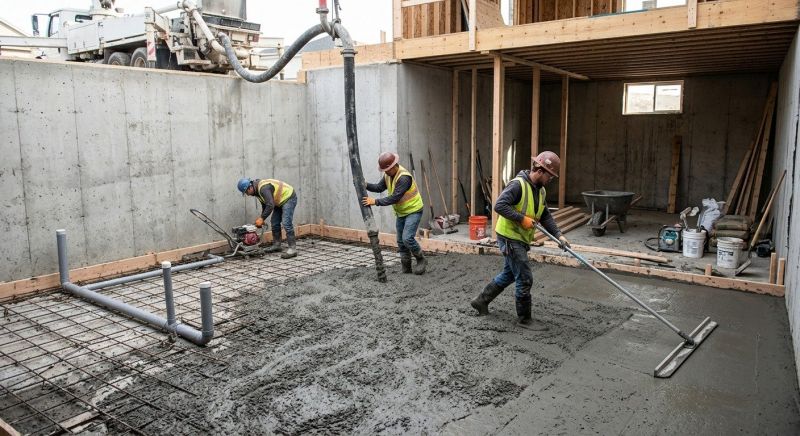Basement Concrete Installation in Moore, SC